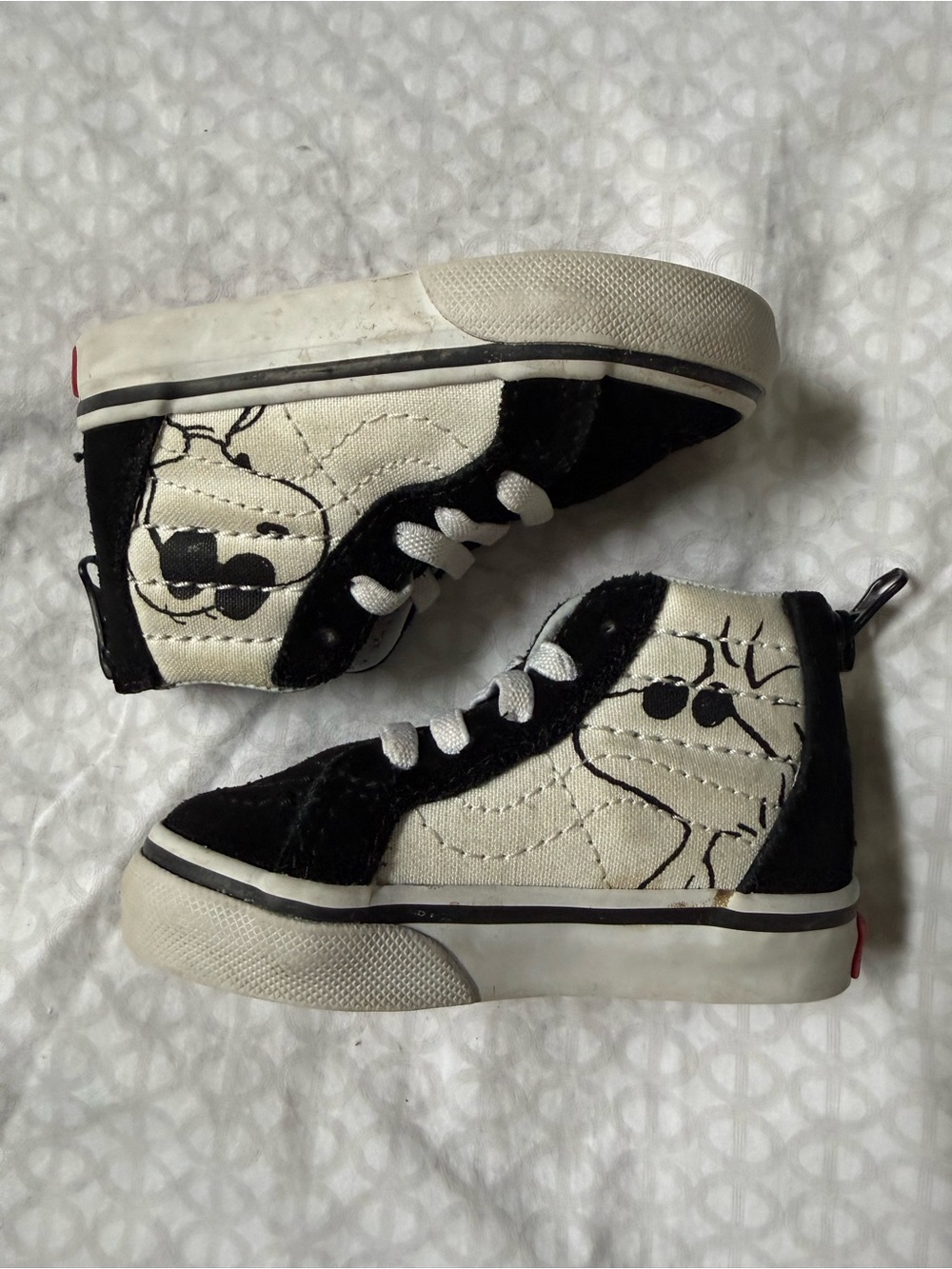 Vans x Peanuts Kids Black and White High-Top Sneakers
